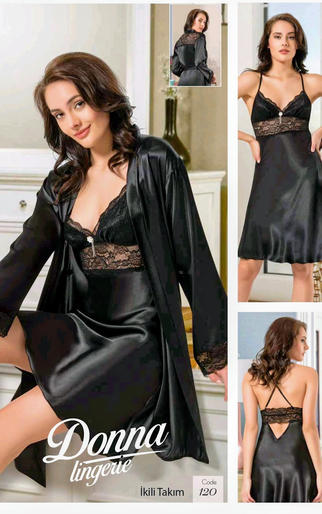 120 model gecelik, sabahlık takımı